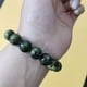 thumbnail image 4 of Gorgeous Olive Green Meteorite Graphite Green Jade Bracelet - Perfect for the Stylish Man!, 4 of 5