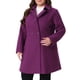 thumbnail image 4 of Abrigos de invierno para mujer de talla grande Agnes Orinda con solapa entallada, abrigo elegante largo con un solo botón y bolsillo 4X púrpura, 4 of 6