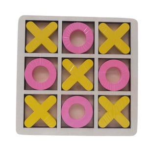 Magideal - Juego De Mesa Tic Tac Toe, Juego De Mesa De Ajedrez Xoxo, Juego De Rompecabezas Familiar Para Niños, Juguete De Mesa Xo, Rompecabezas Para Adultos Al , Amarillo Rosa