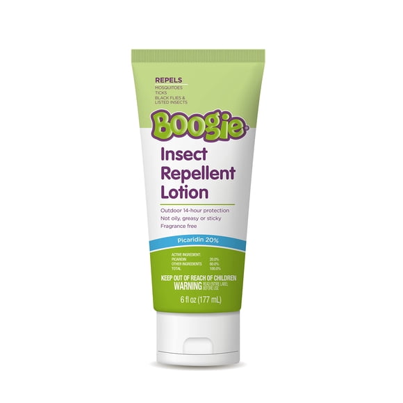 Loción repelente de insectos Boogie, protección de hasta 14 horas, 180 ml
