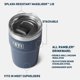 thumbnail image 2 of Vaso Rambler De Acero Inoxidable Con Aislamiento Al Vacío De 473 Ml, 2 of 8