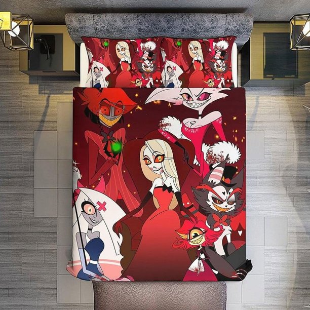 Anime- Cartoo-n Bed- Duvet- Cover Anime -Cartoon- Bedding Sets-3D Lightweight- 3 Piece Comforter Sets 1 Duvet Cover -and 2 Pillow -Shams for Kids Boys Girl 7990""