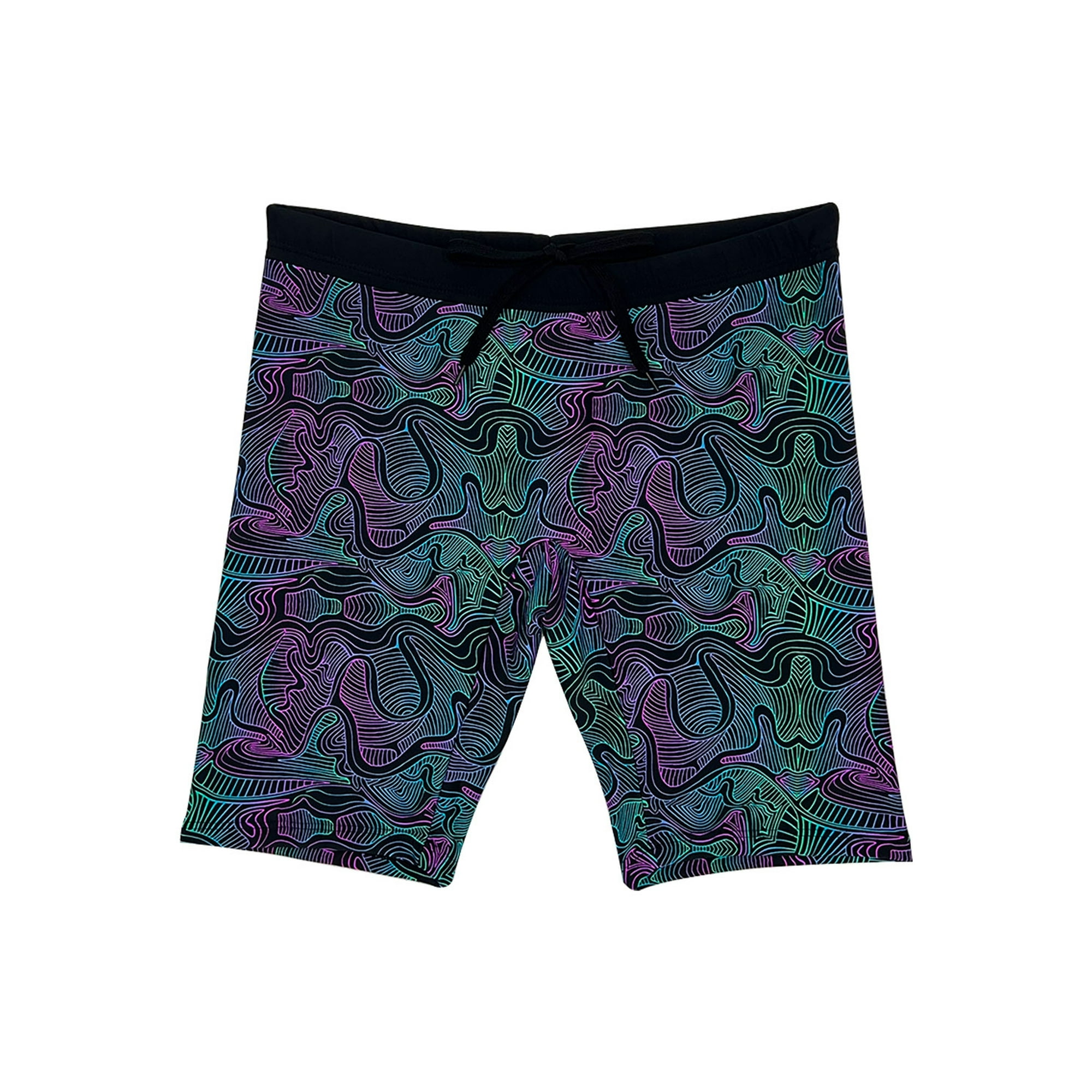 Samia - Calza Biker Estampado Rosado Y Verde M