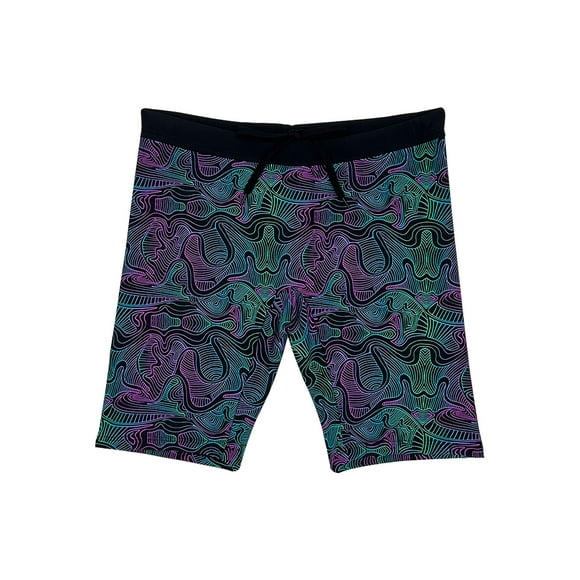 Calza Biker Estampado Rosado Y Verde M