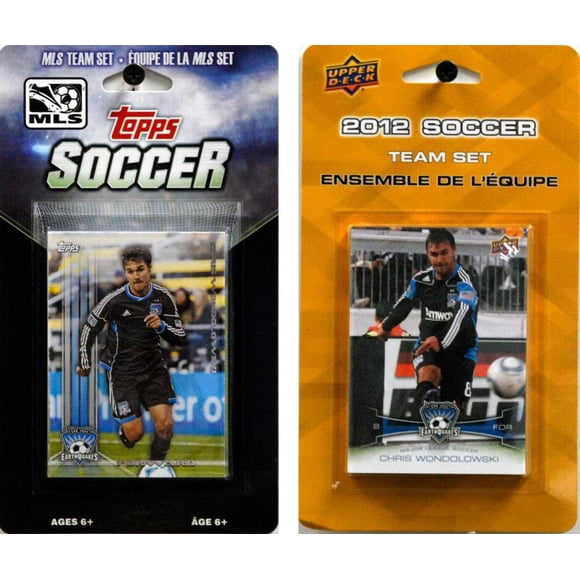 Sets de equipo de tarjetas coleccionables C&I Collectables MLS San Jose Earthquakes