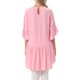 thumbnail image 3 of INSPIRE CHIC Blusa Asimétrica de Mujer con Mangas de Campana 3/4, Cuello Redondo, Espalda con Abertura, Dobladillo con Volantes, Casual, Talla XL, Rosa, 3 of 6