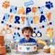 thumbnail image 4 of Guirnalda Danadia Preensamblada de Cumpleaños Azul y Naranja, 4 of 7