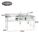 thumbnail image 4 of Lavafondos Doble Acero Inox. 175x60x90 cm. Secador izquierdo, 4 of 11