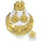 thumbnail image 3 of 4 Pzas 24K Brillantes Conjuntos de Joyería de Compromiso Boda para Mujer Collar Pulsera Aretes Anillo Conjuntos de Joyería Nupcial para Mujer Fiesta Graduación Accesorios de Disfraz, 3 of 6