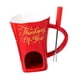 thumbnail image 4 of Taza Para Fondue De Chocolate Con Tenedor, Taza Personal Para Derretir Queso Para Fiestas, Camping, Alfabeto Rojo, 4 of 5