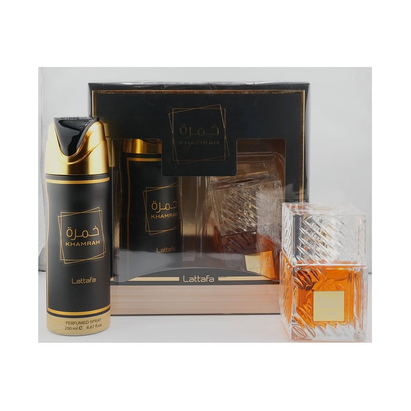 Set Perfume Hombre Lattafa Khamrah Edp 100ml + Deo Spray 200ml | Elegancia Y Estilo | 2 Pcs |