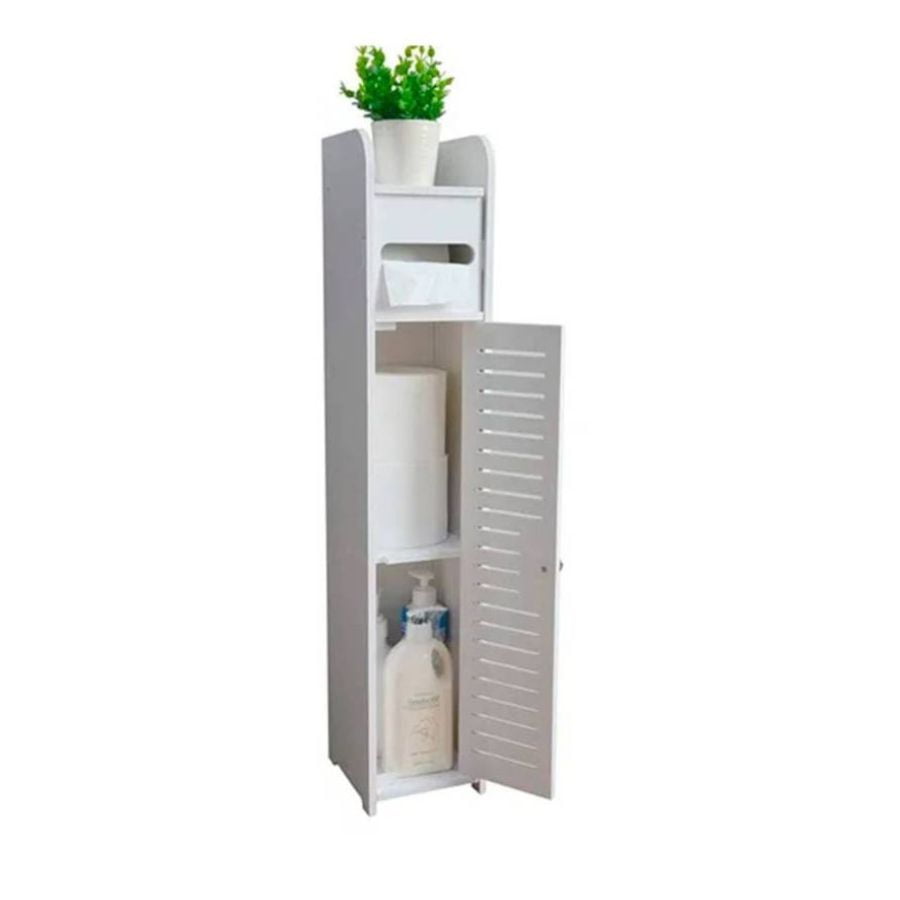 Click Ventas - Estante De Baño Organizador Blanco 15x16x80cm