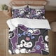 thumbnail image 1 of Kuromi 3-Piece Bedding Set For Kids Boys Girls Adult Cartoon Warm Cute Fashion Holiday Present Gift Bed Sheets, 1 of 5