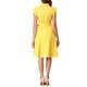 thumbnail image 3 of INSPIRE CHIC Vestido Camisero para Mujer Regreso a Clases Mangas Cortas Cuello en Punta Cinturón Botones Vestido Medio Amarillo M, 3 of 7
