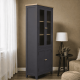 thumbnail image 3 of Vitrina "Perry" de Madera con Vidrio Vitrina Artesanal de Pino - Gris Grafito - 80x35x180 cm, 3 of 3