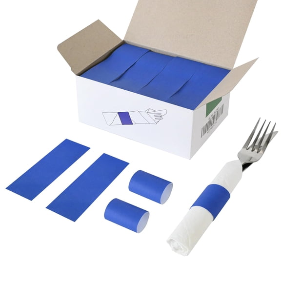 Bandas autoadhesivas para servilletas NATURALABEL 2000 unidades azul