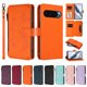 thumbnail image 3 of Funda Cartera Mariposa para [Google Pixel 9 Pro XL] con Soporte y Cremallera Naranja, 3 of 6