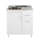 thumbnail image 1 of Kit Lavaplatos con mueble Termolaminado 80x50 Blanco Secador Derecho, 1 of 3