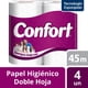 thumbnail image 1 of Papel higienico confort doble hoja 45M X4, 4 Un, 1 of 1