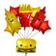 thumbnail image 1 of Set de globos para hamburguesas, salchichas, salsa de tomate y mostaza, 8 botellas, 1 of 5