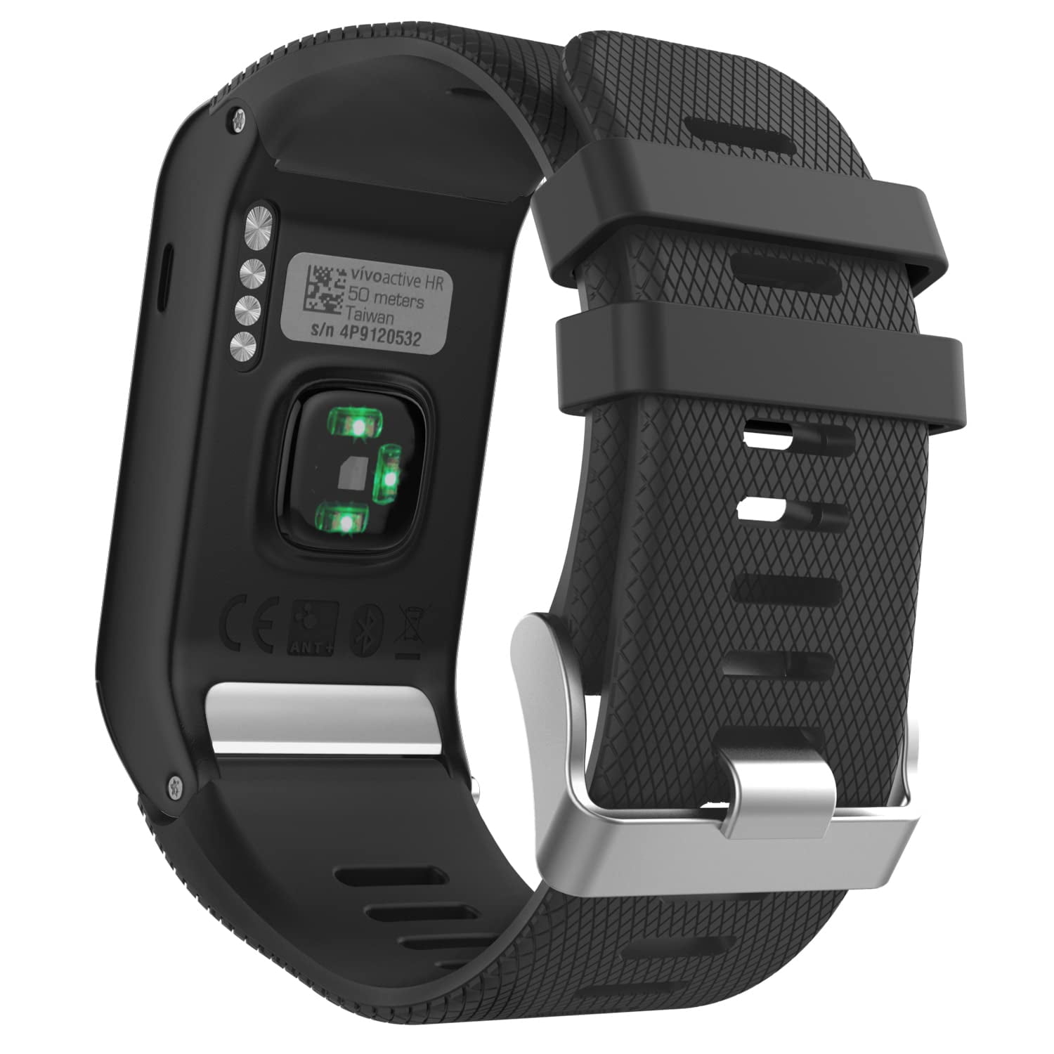 Correa De Reloj Moko Compatible Con Garmin Vivoactive Hr, Color Negro