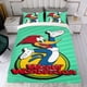 thumbnail image 4 of Pájaro Carpintero Woody Conjunto de sábanas temático, trío de piezas, cómodo y amigable con la piel, diseño único, regalo de decoración para el hogar para familiares, amigos y fans,140cm *210cm, 4 of 6