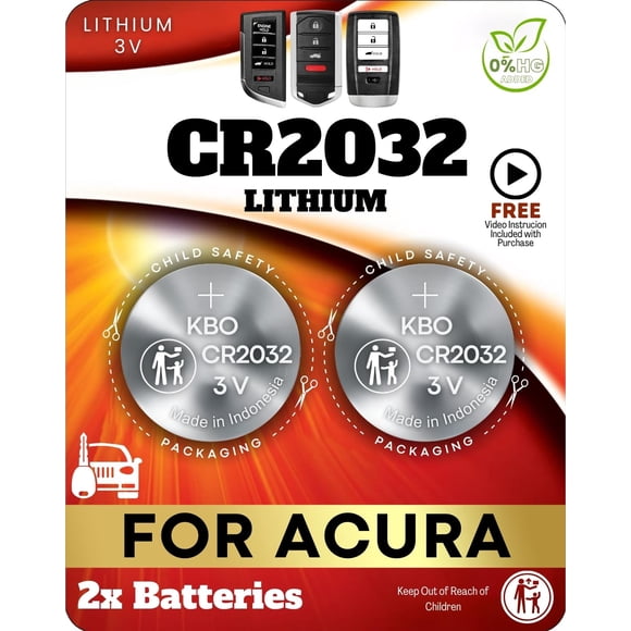 Pilas para llavero Key Battery Outlet CR2032, paquete de 2