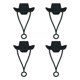 thumbnail image 5 of 4 Uds Sombrero De Vaquero Cubierta De Paja Linda Tapa Protectora De Paja Para Recuerdos De Fiesta Negro, 5 of 5