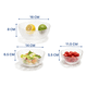 thumbnail image 3 of Set 3 bowls ensaladera vidrio texturizado cocina elegante, 3 of 3