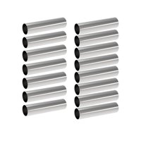 Magideal - 15 Piezas De Tubos De Forma De Cannoli De Grado Alimenticio, Herramientas Antiadherentes Para Hornear, De Cuerno De Tarta De Material Acero Inoxidable,