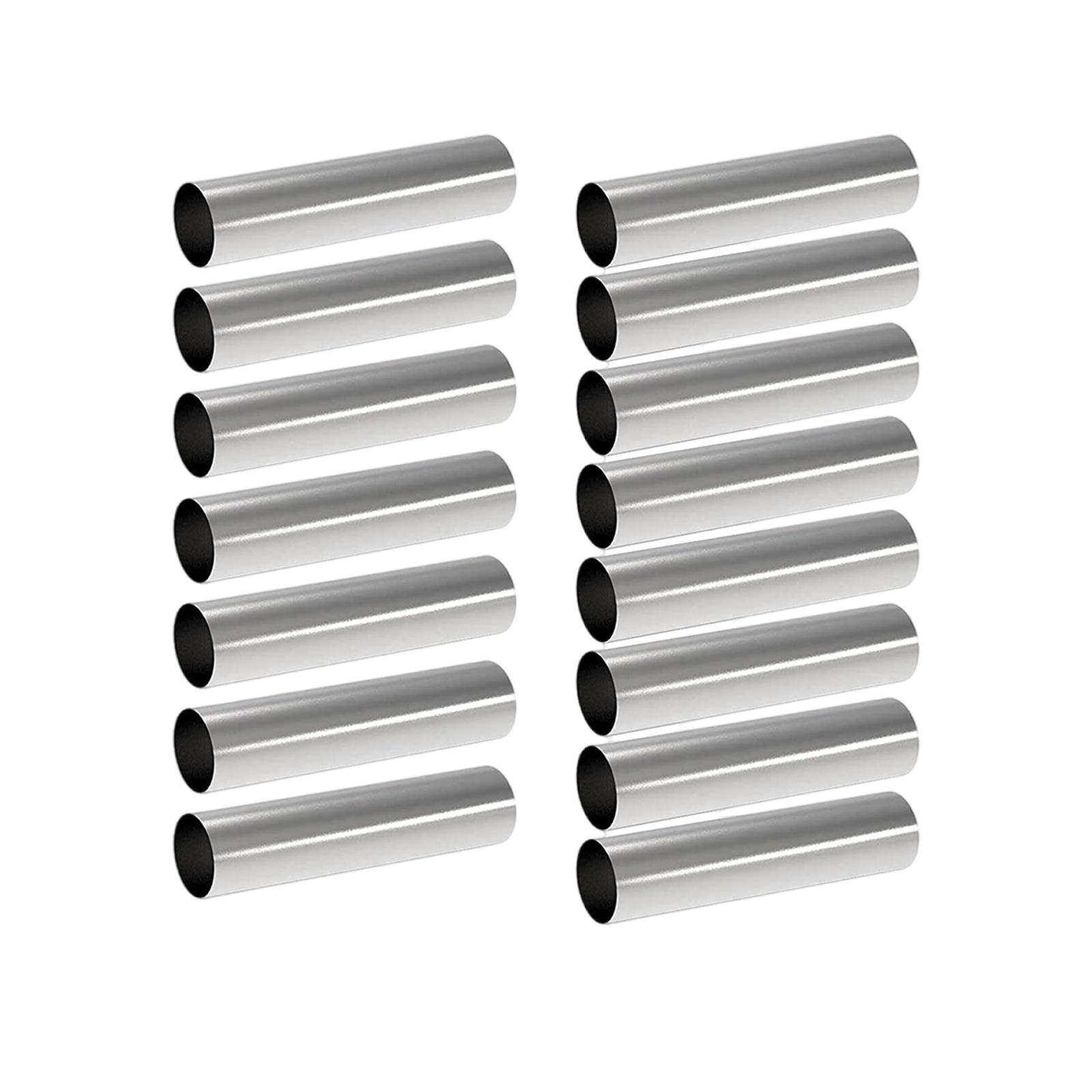 Magideal - 15 Piezas De Tubos De Forma De Cannoli De Grado Alimenticio, Herramientas Antiadherentes Para Hornear, De Cuerno De Tarta De Material Acero Inoxidable,