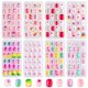 thumbnail image 1 of Uñas postizas adhesivas Jsiallye 192 piezas para niños con brillo de colores, 1 of 6