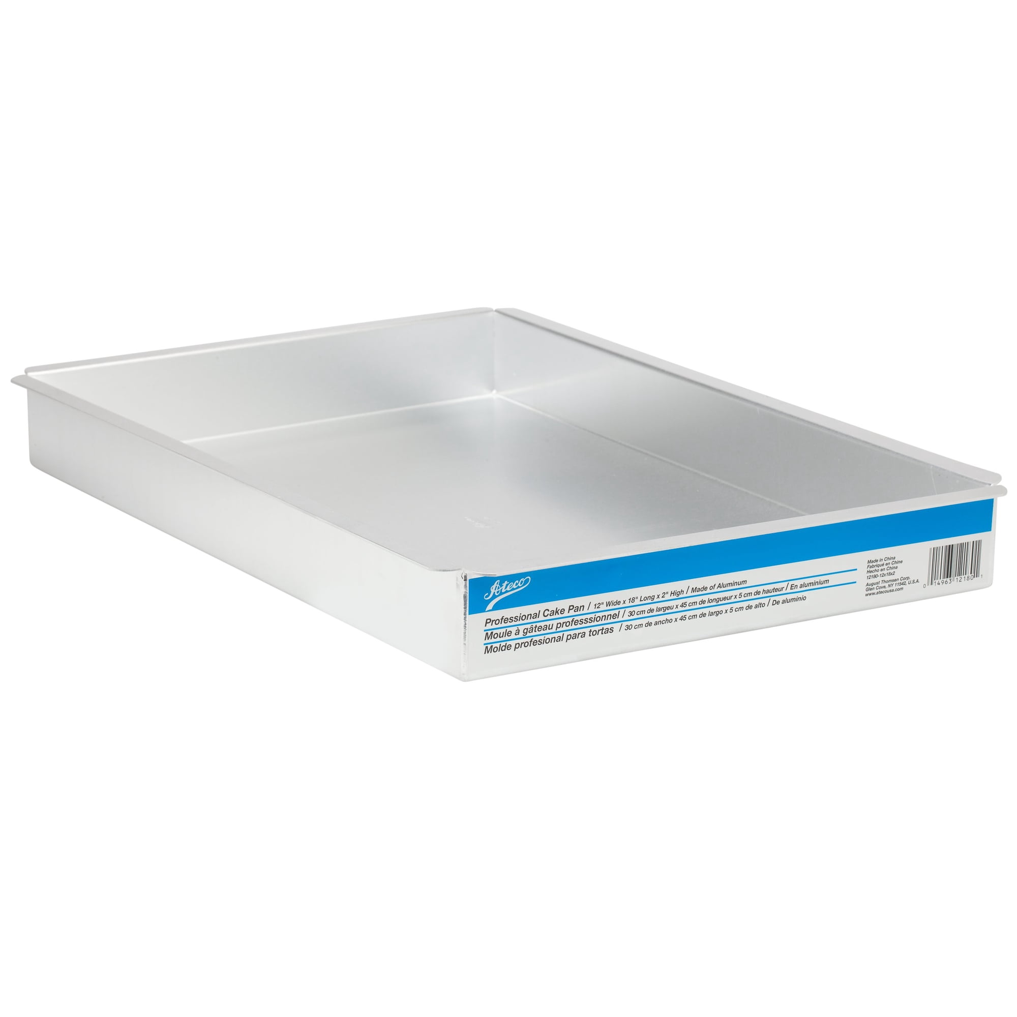 Molde Rectangular Para Torta Ateco De Aluminio 30 X 45 X 5 Cm