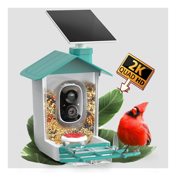 Comedero para Pájaros COOAU 2K HD con Carga Solar