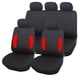 thumbnail image 1 of Funda Cubre Asiento Auto 9 Piezas / 5 Cabeceras Negro-Rojo, 1 of 2