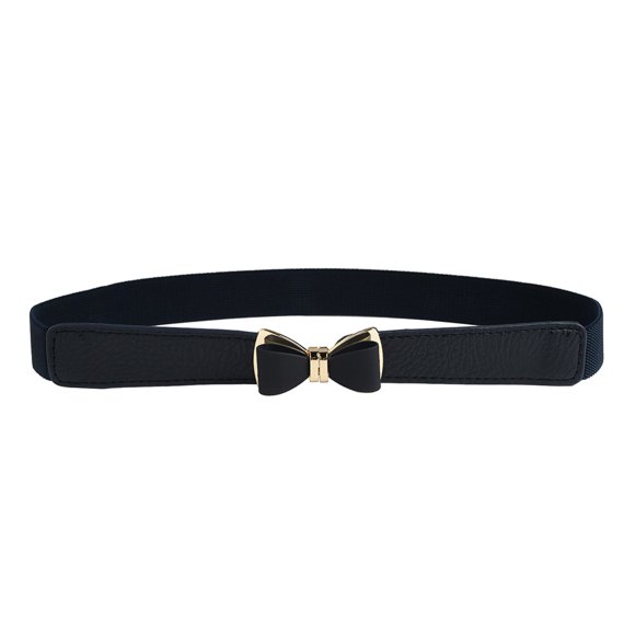 Cinturón Syuer de Cintura Elástica con Lazo de 2,5 cm - Negro