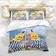 thumbnail image 5 of Plátanos en Pijamas Conjunto de sábanas temático, trío de piezas, cómodo y amigable con la piel, diseño único, regalo de decoración para el hogar para familiares, amigos y fans,135cm *200cm, 5 of 6