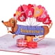 thumbnail image 1 of Tarjeta de San Valentín de papel Love con perro 3D desplegable 13 x 18 cm, 1 of 5