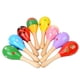 thumbnail image 1 of 6 piezas Maracas sonajeros de madera martillos de arena instrumentos musicales percusión manual hechos de madera lisa para la educación musical tempra, 1 of 5