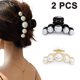 thumbnail image 1 of Juego de 2 pinzas grandes para el pelo con perlas, pinzas para el pelo con forma de garra, pinzas para el pelo con perlas falsas, surtido, 1 of 7