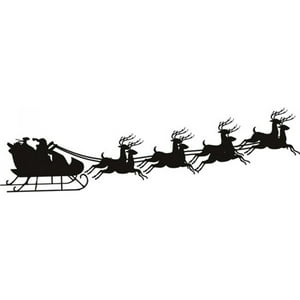 Rienda Libre Graphics - Decomural Santa Reindeer Festive Christmas Ws-17286