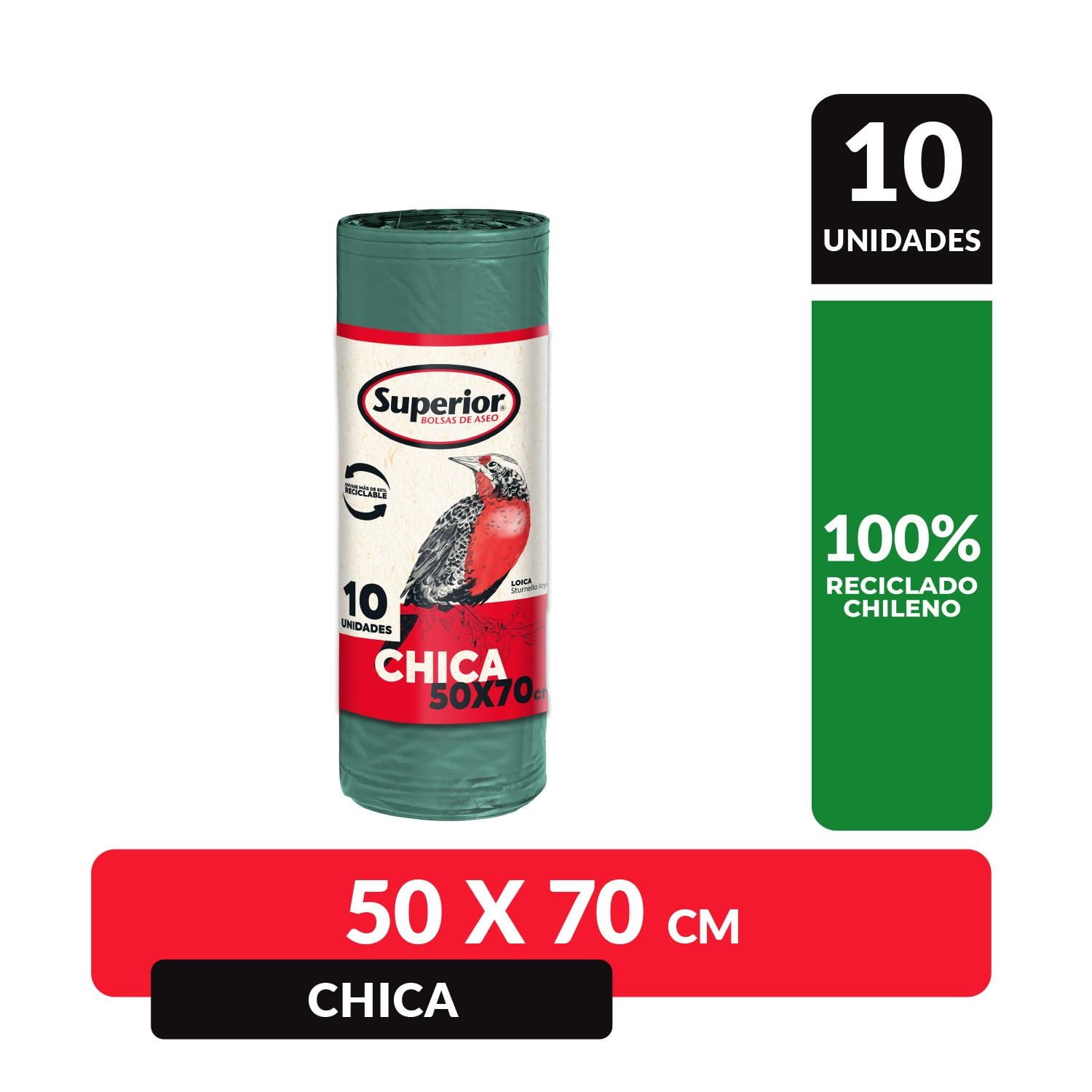 Bolsa De Basura Pequeña 50x70 Cm 10 Un Superior