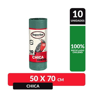 Bolsa De Basura Pequeña 50X70 Cm 10 Un Superior