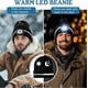 thumbnail image 3 of Gorro de seguridad con luz LED y banda reflectante de alta visibilidad para invierno, ideal para actividades al aire libre, trabajo y deportes, ideal como regalo para hombres y papás CLT01, 3 of 6
