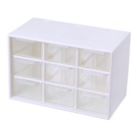 Magideal - Caja De Almacenamiento De Cajones De Escritorio, Caja De Cajones A Prueba De Polvo, Organizador De Escritorio Para Cosméticos, Joyería, Papelería, Hot 9 Rejilla Blanca