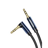 Cable Audio Auxiliar Curvo Jack 3.5Mm M/M Trenzado 1M Azul Oscuro Ugreen Av112