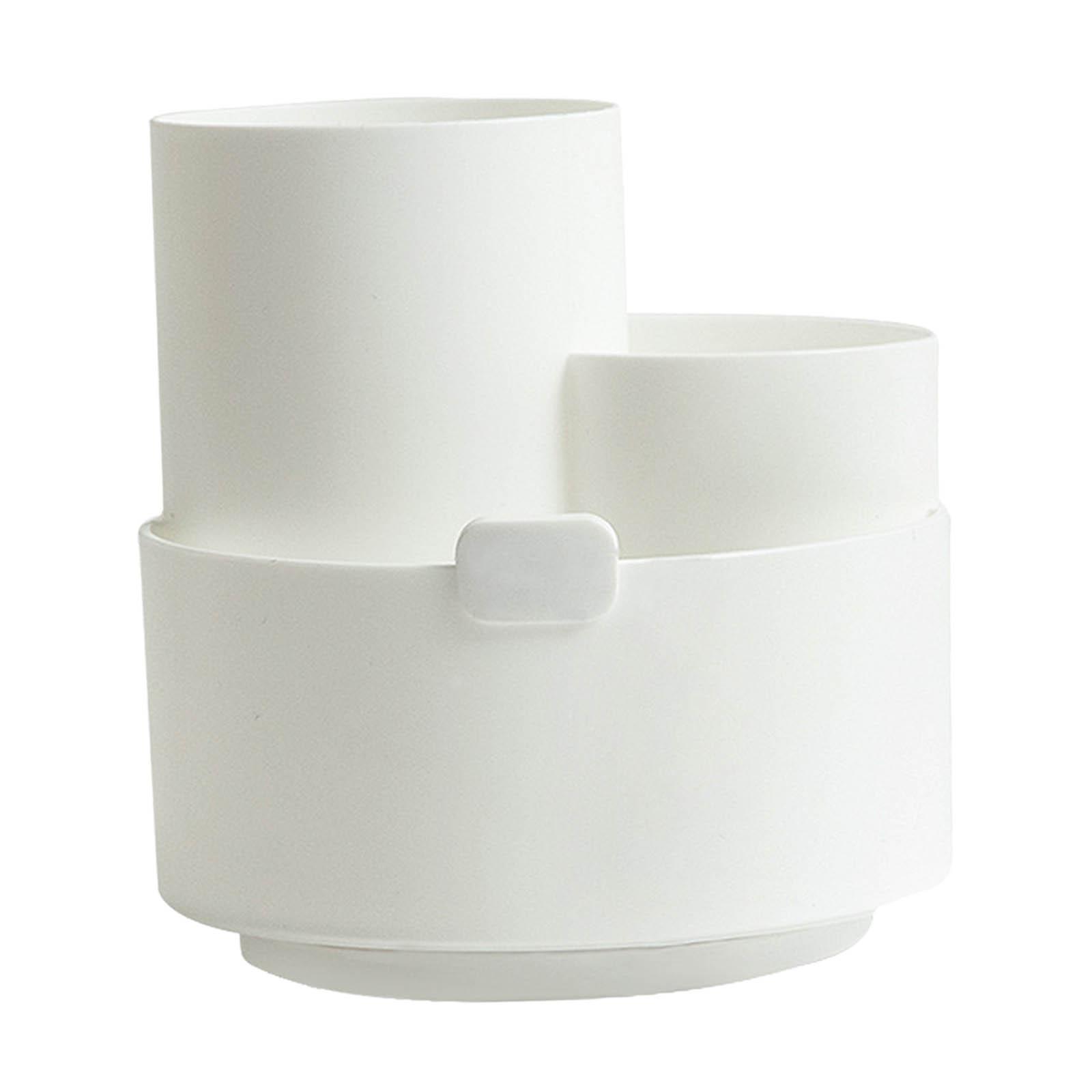 Ioensy - Lindo Portalápices Giratorio Escritorio Estacionario Multipropósito Para El Hogar Blanco