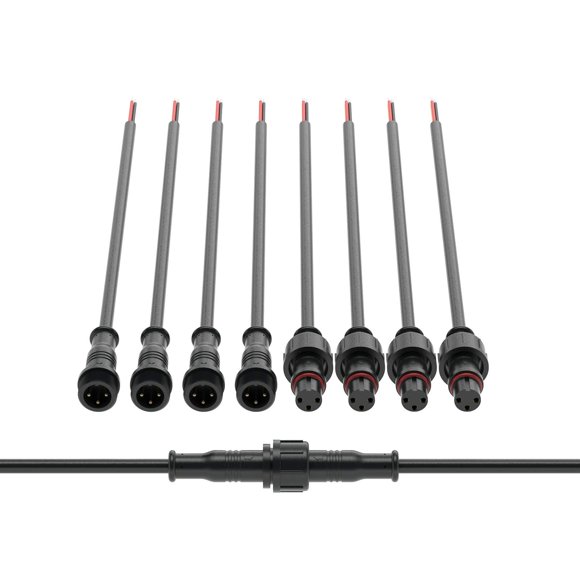 Conector BTF-LIGHTING 20 cm 3 pines IP65 5 pares