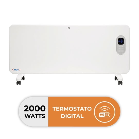 Calefactor Estufa Eléctrica Portátil Anwo Convectivo Liso 2000w Wifi