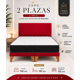 thumbnail image 3 of Set de Cama 2 Plazas Roja con Colchón y Respaldo Capitoné, 3 of 3